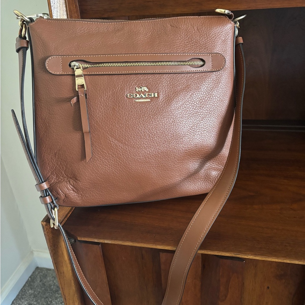 Coach Tan Leather Crossbody Bag